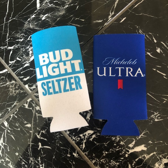 Budweiser Other - 2 long beer/hard seltzer coozies from Bud and Mic